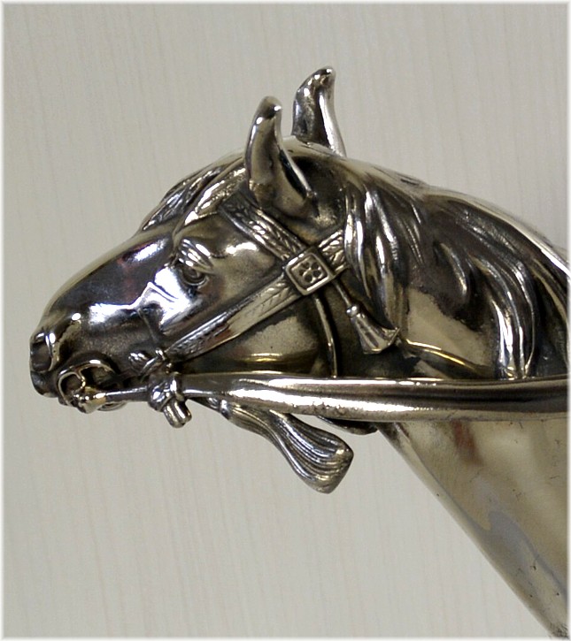 японская серебрянная скульптура Священная Лошадь Ками Ума, 1900-е гг.