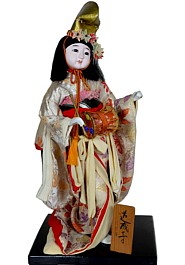 старинная японская кукла Девочка танцовщица в придворных одеждах