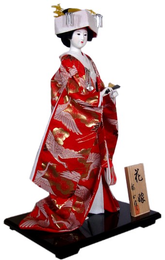 японка в свадебном кимоно, японская интерьерная кукла, 1960-е гг.