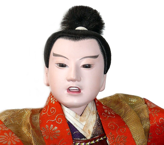 японская антикварная коллекционная кукла Самурай