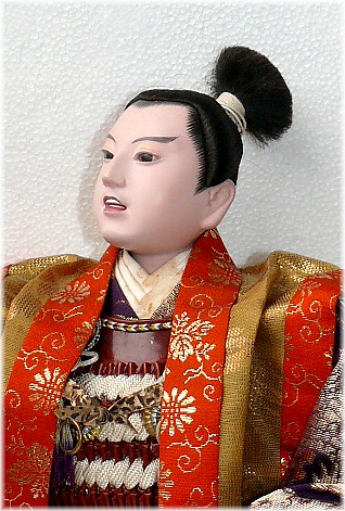 японская антикварная коллекционная кукла САМУРАЙ