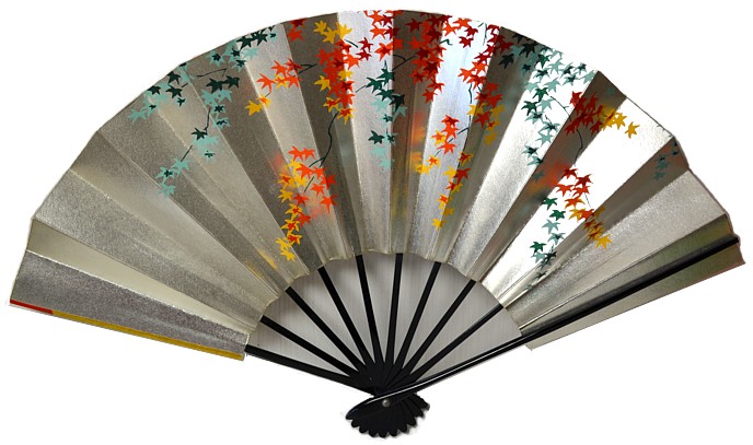 японский традиционный веер с авторским рисунком