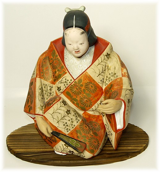 японская антикварная статуэтка из керамики, 1930-е гг. 
