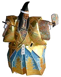 актер японского театра Но, большая фигура из керамики, Япония, 1970-е гг.