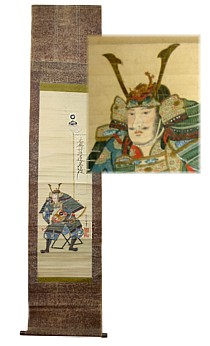 японский старинный рисунок на свитке