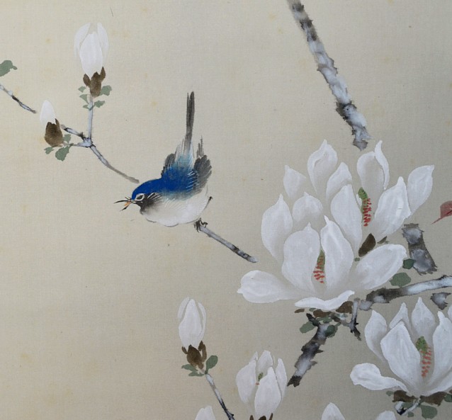 японский рисунок на свитке, 1930-е гг., деталь