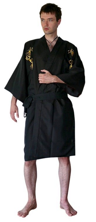 мужской японский халат-кимоно