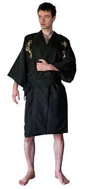 мужской короткий халат-кимоно 