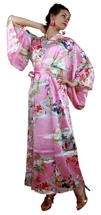 японское кимоно из натурального шелка в интернет-магазине Japan Direct