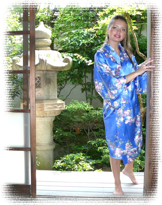 японское шелковое кимоно мини ИЗУМИ