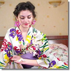 японские женские ретро кимоно