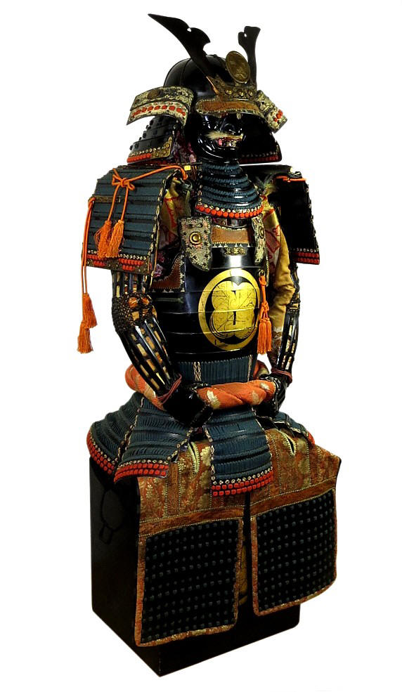 антикварные доспехи самурая всадника эпохи Эдо, японский антиквариат