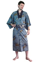 японское традиционное мужское кимоно, винтаж, 1950-е гг.