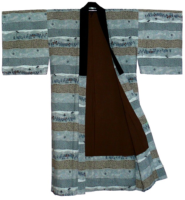японское мужское кимоно на подкладке, 1950-е гг.