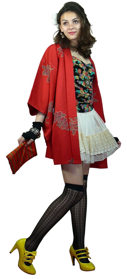 японская одежда: шелковое женское хаори