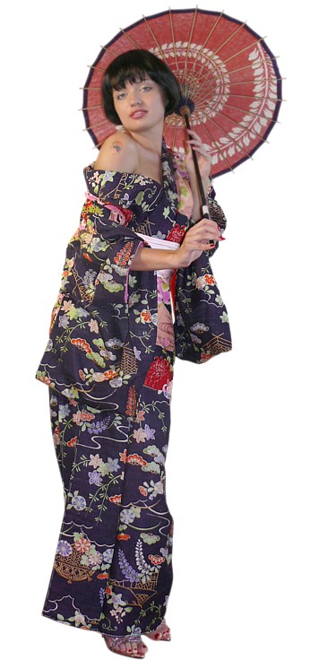 японское кимоно гейши, 1920-е гг.