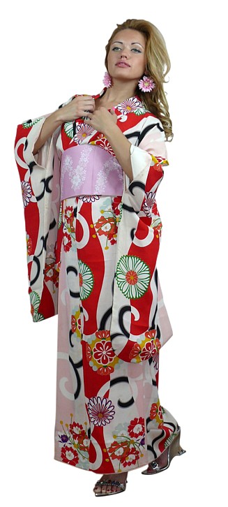 женское кимоно шелковое 